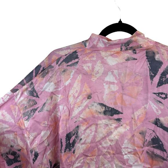 Spell Marshmallow Sky Floral Print Short Robe Kimono Cover Up Musk Small Medium - Picture 6 of 9